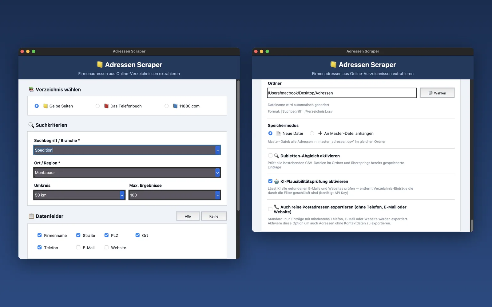 Adress Buddy – Screenshot